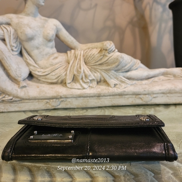 L.A.M.B by Gwen Stefani Leather Wallet Luxury Designer Celebrity Vintage Snap#48 - Picture 6 of 16